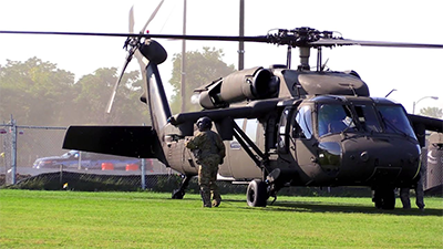 Black Hawk Helicopter Lands on BC High Campus
