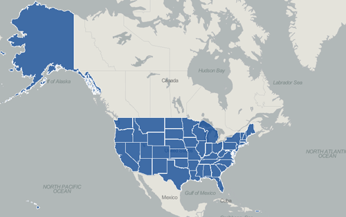 ASVAB States Map